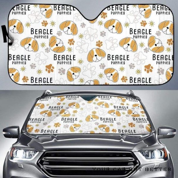 Cute Beagle Dog Pattern Car Auto Sun Shade