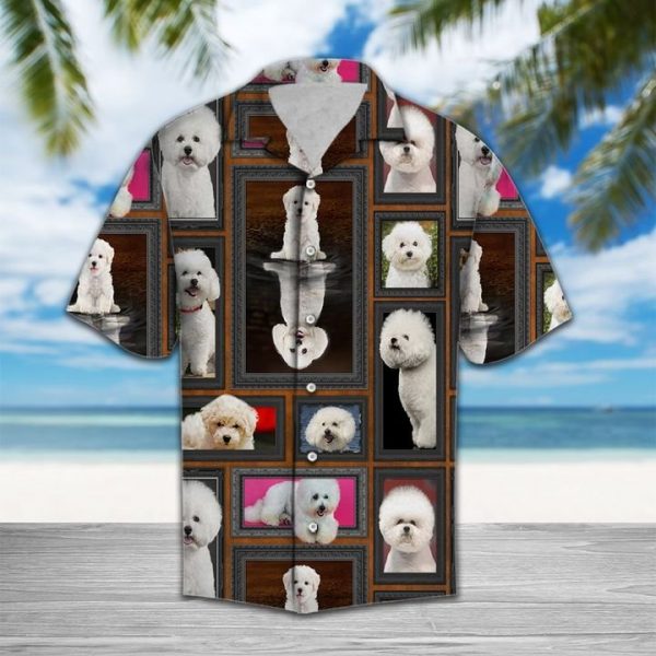 Cute Bichon Frise Hawaiian Shirt Summer Button Up