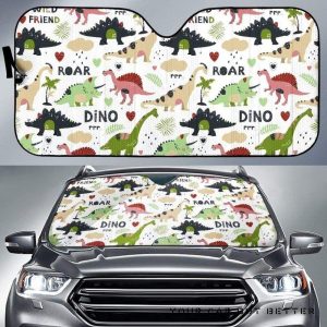 Cute Dinosaurs Pattern Car Auto Sun Shade