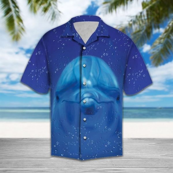 Cute Dolphin Hawaiian Shirt Summer Button Up