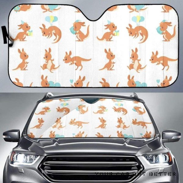 Cute Kangaroo Pattern Car Auto Sun Shade