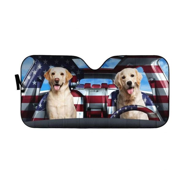 Cute Labrador Retriever Car Auto Sun Shade