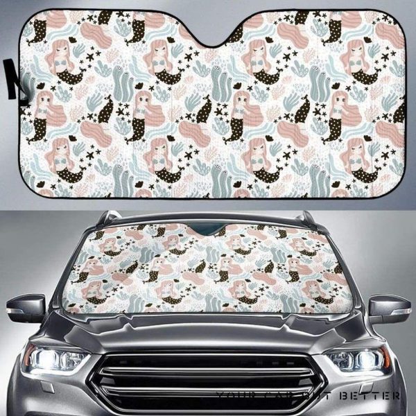 Cute Mermaid Pattern Car Auto Sun Shade