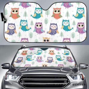 Cute Owl Pattern Car Auto Sun Shade