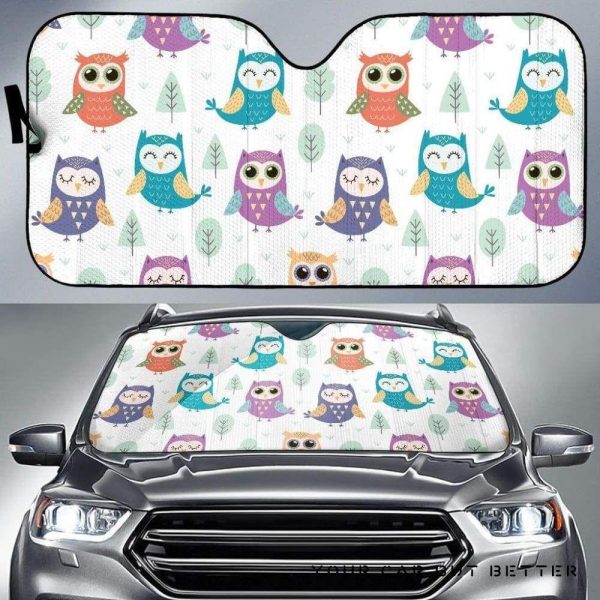 Cute Owl Pattern Car Auto Sun Shade