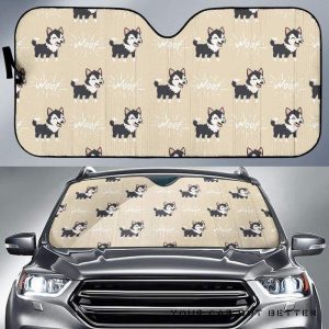 Cute Siberian Husky Car Auto Sun Shade