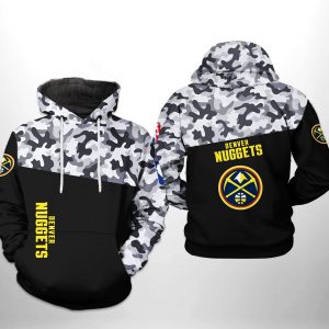 Denver Nuggets NBA Camo Veteran Team 3D Printed Hoodie/Zipper Hoodie