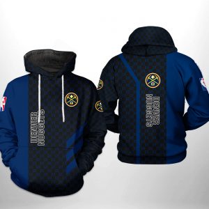 Denver Nuggets NBA Team Pattern Mix 3D Printed Hoodie/Zipper Hoodie