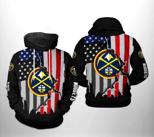 Denver Nuggets NBA US Flag Team 3D Printed Hoodie/Zipper Hoodie