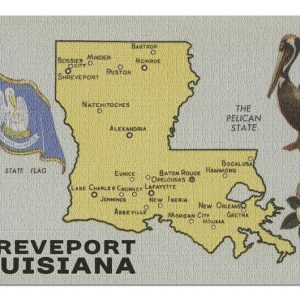 Detailed Map Of Shreveport Jigsaw Puzzle Set