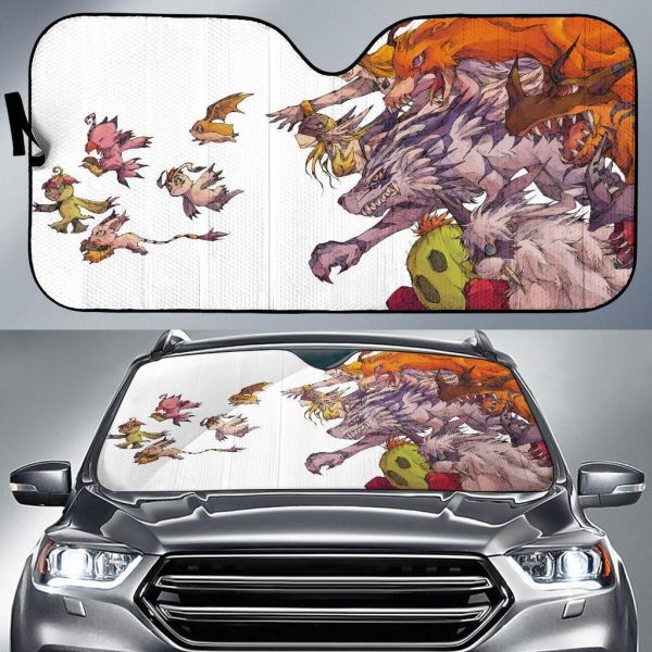 Digimon Evolution Car Auto Sun Shade