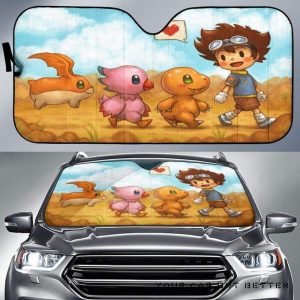 Digimon Wall Car Auto Sun Shade