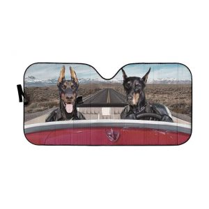 Doberman Dogs Car Auto Sun Shade