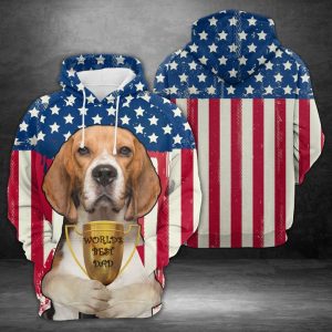 Dog Dad Beagle 3D Printed Hoodie/Zipper Hoodie