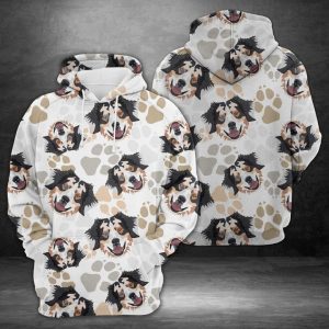 Dog Paws Australian Shepherd 3D Printed Hoodie/Zipper Hoodie