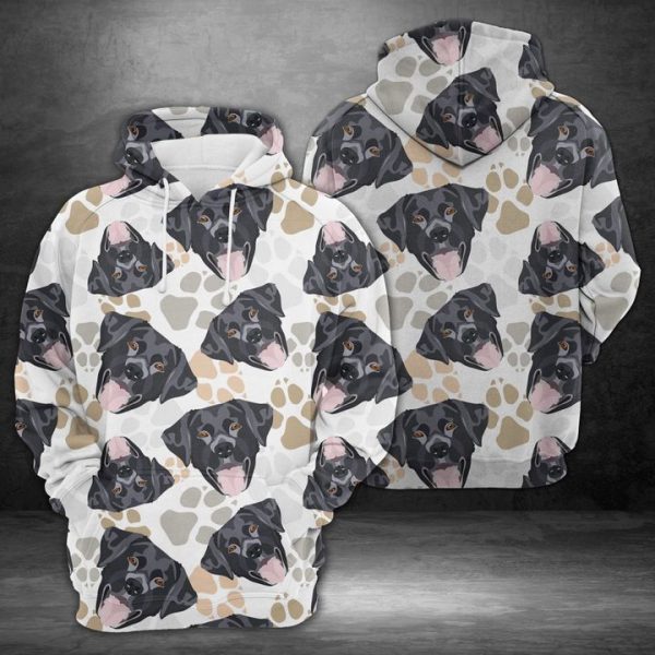 Dog Paws Black Labrador 3D Printed Hoodie/Zipper Hoodie