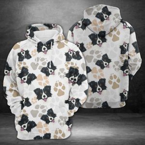 Dog Paws Border Collie 3D Printed Hoodie/Zipper Hoodie