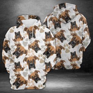 Dog Paws Boxer 3D Printed Hoodie/Zipper Hoodie