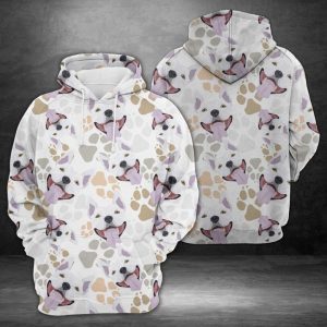 Dog Paws Bull Terrier 3D Printed Hoodie/Zipper Hoodie