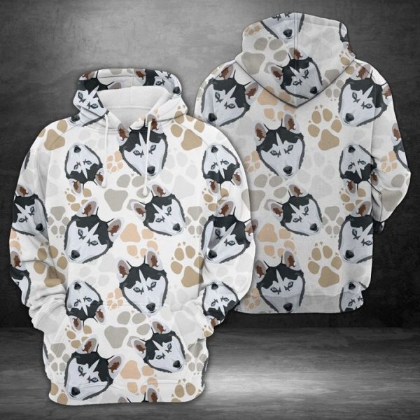 Dog Paws Husky 3D Printed Hoodie/Zipper Hoodie