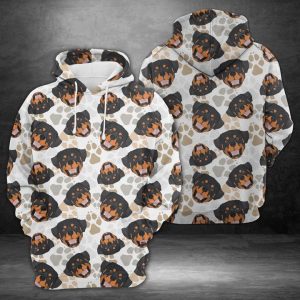 Dog Paws Rottweiler 3D Printed Hoodie/Zipper Hoodie