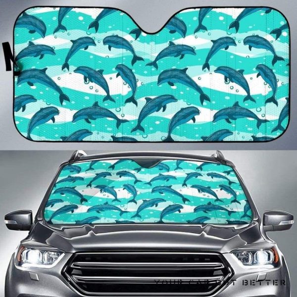 Dolphin Sea Pattern Car Auto Sun Shade