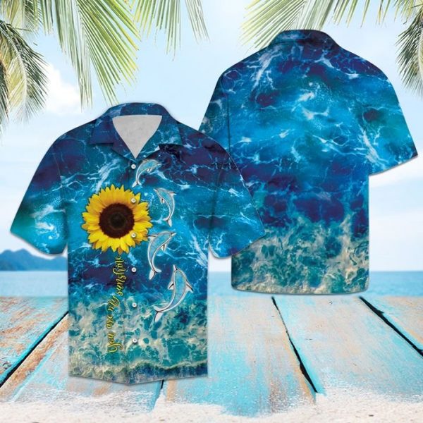 Dolphin You Are My Sunshine Hawaiian Shirt Summer Button Up