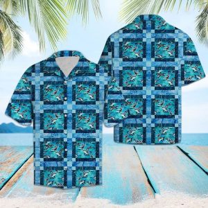 Dolphins Swimming Together Ocean Hawaiian Shirt Summer Button Up