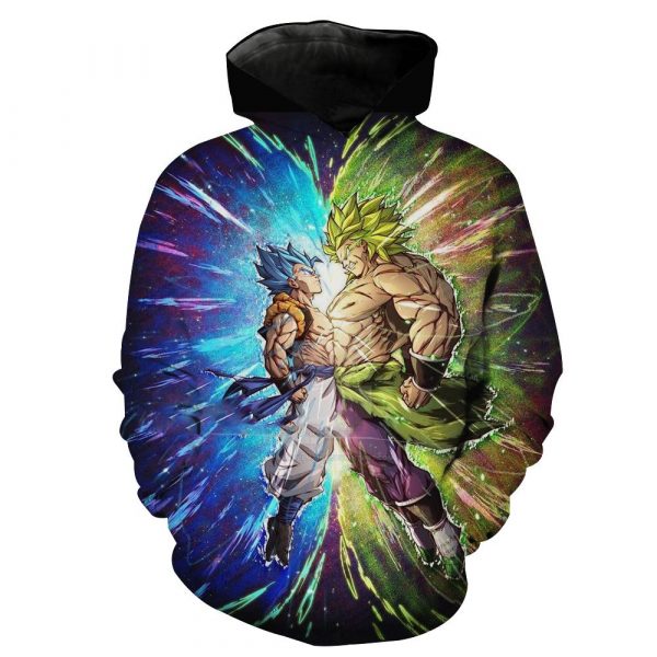 Dragon Ball Super Gogeta Blue Vs Broly Ssj Gogeta Broly 3D Printed Hoodie/Zipper Hoodie