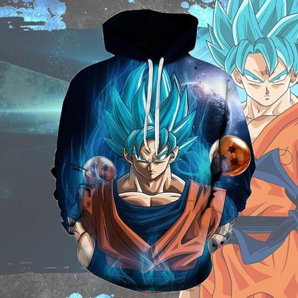 Dragon Ball Z Super Goku 3D Printed Hoodie/Zipper Hoodie