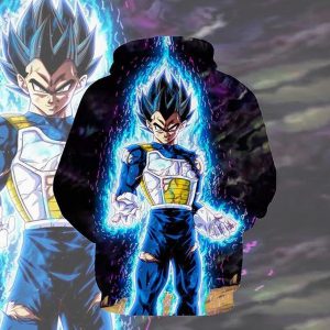 Dragon Ball Z Ultra Instincts Vegeta 3D Printed Hoodie/Zipper Hoodie