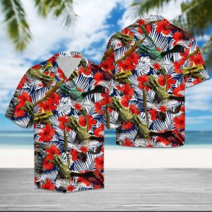 Dragon Hibiscus Flower Hawaiian Shirt Summer Button Up