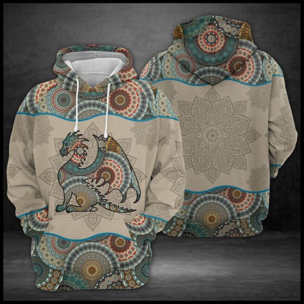 Dragon Mandala 3D Printed Hoodie/Zipper Hoodie