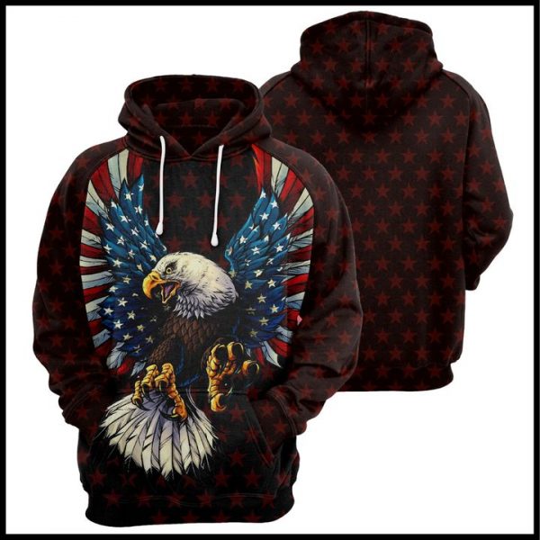 Eagle Usa Pride 3D Printed Hoodie/Zipper Hoodie