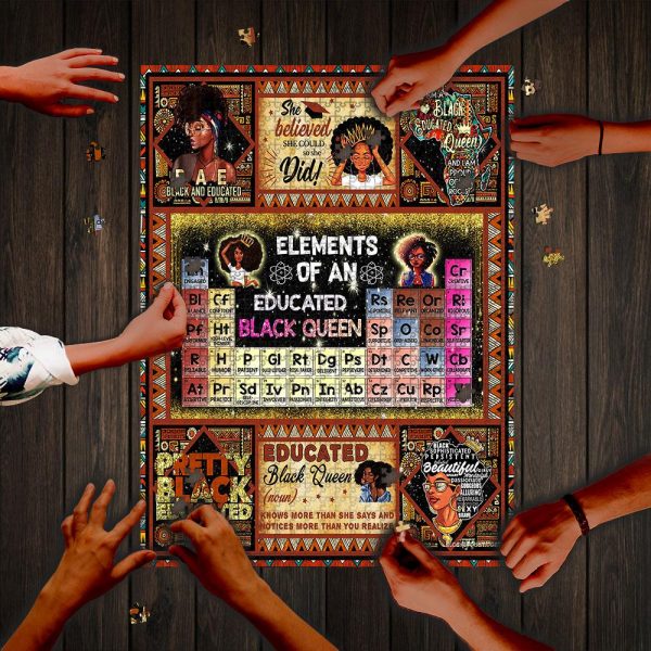 Educated Black Queen Jigsaw Puzzle Set