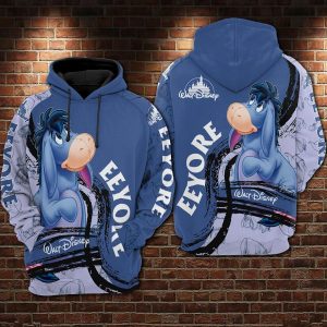 Eeyore 3D Printed Hoodie/Zipper Hoodie