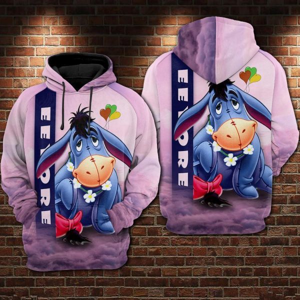 Eeyore 3D Printed Hoodie/Zipper Hoodie