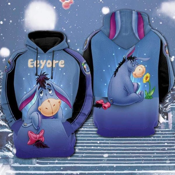 Eeyore 3D Printed Hoodie/Zipper Hoodie