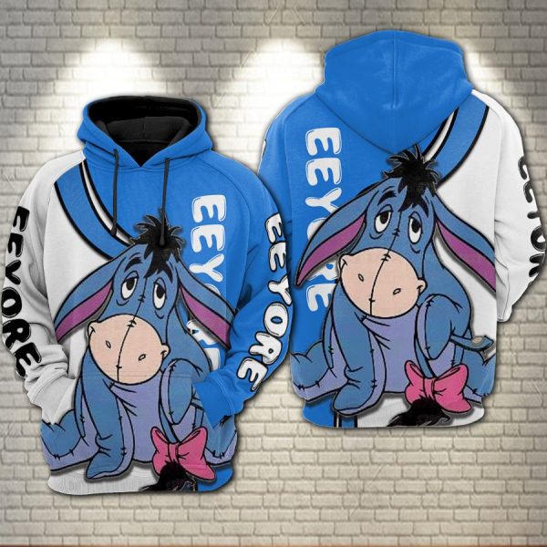 Eeyore 3D Printed Hoodie/Zipper Hoodie