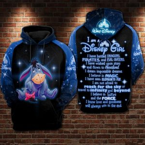 Eeyore 3D Printed Hoodie/Zipper Hoodie