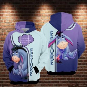 Eeyore 3D Printed Hoodie/Zipper Hoodie