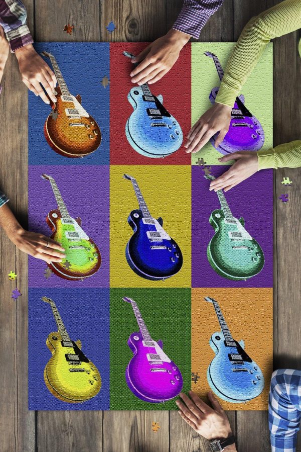 Electric Guitar Pop Art Jigsaw Puzzle Set