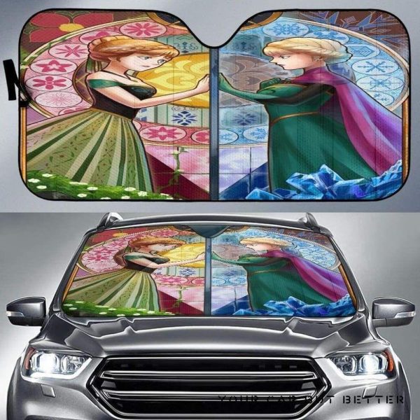 Elsa And Anna Car Auto Sun Shade