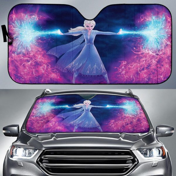 Elsa Frozen Cartoon Car Auto Sun Shade