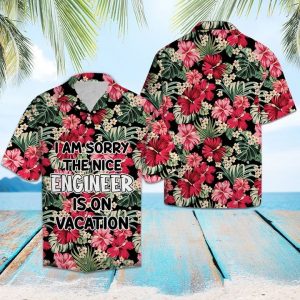 Engineer On Vacation Hawaiian Shirt Summer Button Up