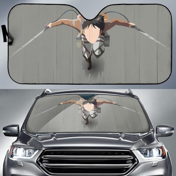 Eren Yeager Attack On Titans Anime Car Auto Sun Shade