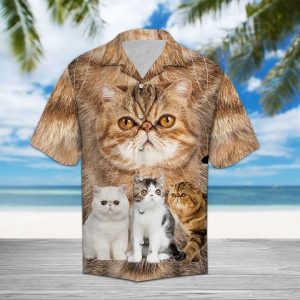 Exotic Shorthair Great Hawaiian Shirt Summer Button Up