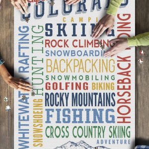 Experience Colorado Typography Jigsaw Puzzle Set