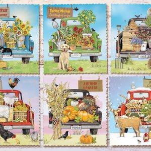 Farmers Market Trucks Jigsaw Puzzle Set