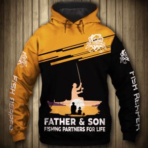 Father And Son Fishing Partners For Life 3D Printed Hoodie/Zipper Hoodie